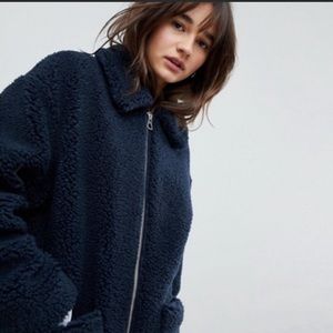 Blue fuzzy Brandy Melville Jacket